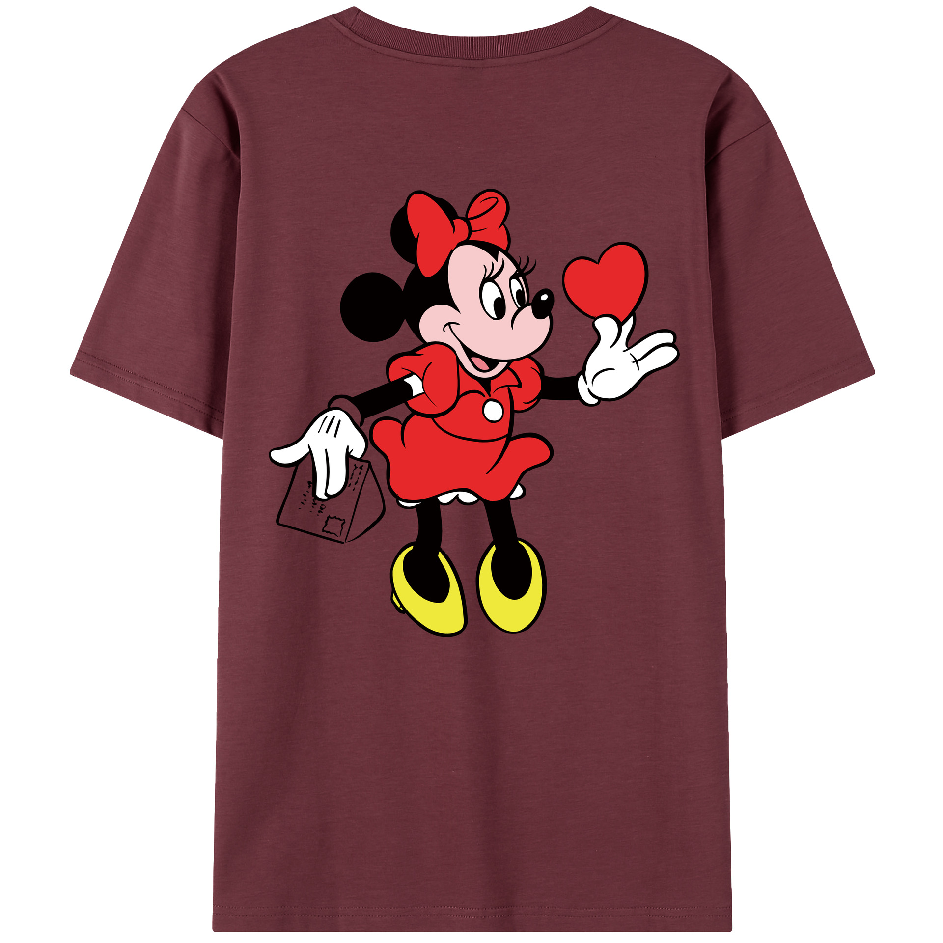 （画像用） ミッキーマウス Mickey Mouse 綿100％半袖Tシャツ（背面プリント）